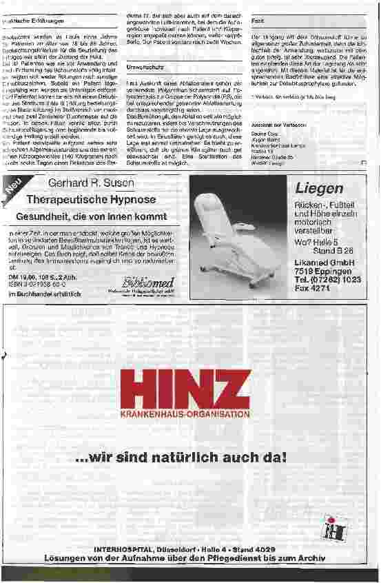 Vorschauseite 2: Die Verwendung von Polyesterschaumstoff zur Dekubitusprophylaxe