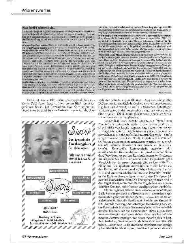 Vorschauseite 2: BECKENNENDLAGESECTIO ODER VAGINAL ENTBINDEN?