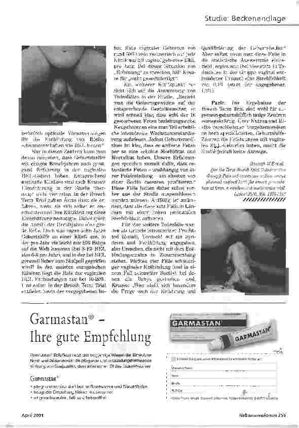 Vorschauseite 3: BECKENNENDLAGESECTIO ODER VAGINAL ENTBINDEN?