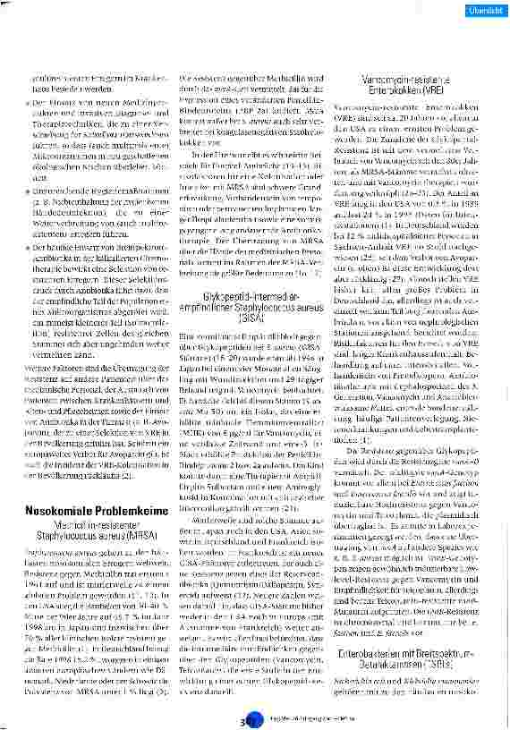 Vorschauseite 3: Multiresistenz noskomialer Erreger - Epidemiologie, Mechanismen und Präventionsstrategien
