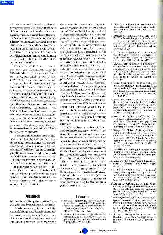 Vorschauseite 6: Multiresistenz noskomialer Erreger - Epidemiologie, Mechanismen und Präventionsstrategien