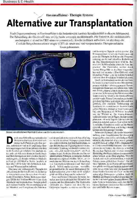 Vorschauseite 1: Alternative zur Transplantation