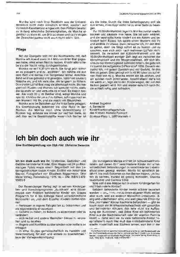 Vorschauseite 1: Ich bin doch auch wie ihr