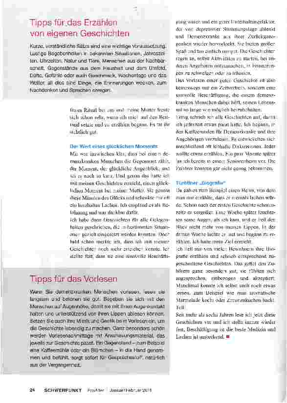 Vorschauseite 2: Als die Kaffeemühle streikteEine pflegende Angehörige entdeckt die Macht der Literatur