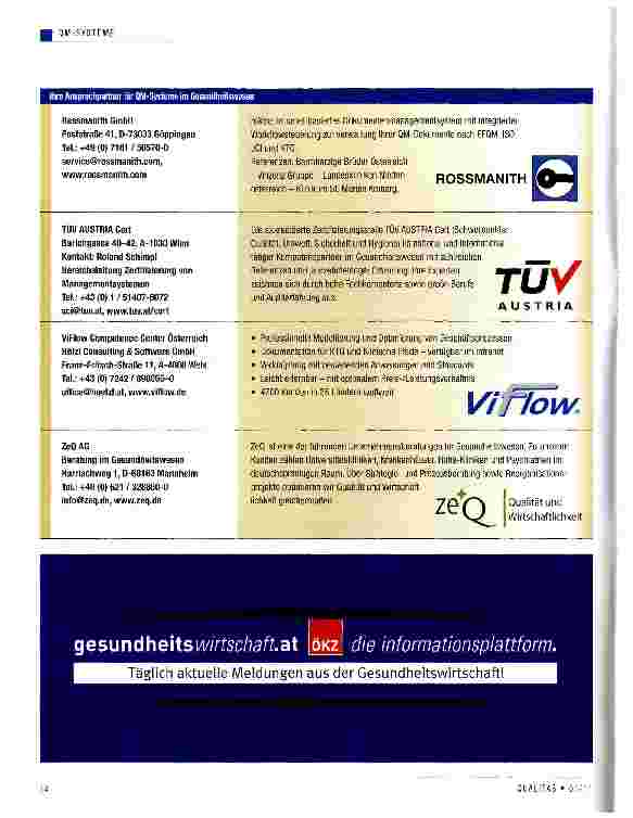 Vorschauseite 3: Gesamtverzeichnis QM-Systeme im Gesundheitswesen