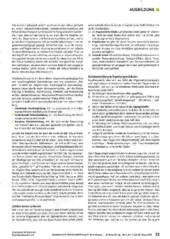 Vorschauseite 2: Ausbildungs-Glossar Teil 11Schulentwicklung (I): Grundlagen der Schulentwicklung