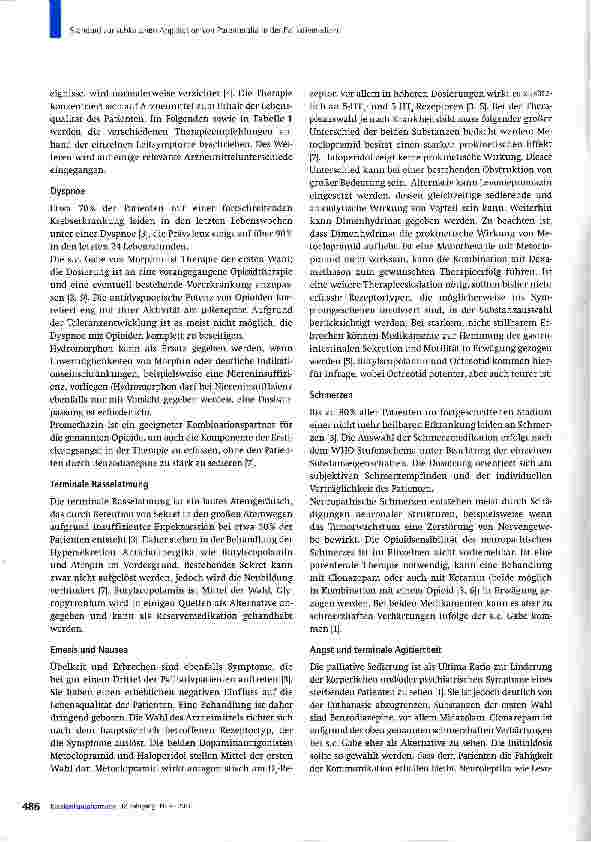 Vorschauseite 3: Standard zur subkutanen Applikation von Parenteralia in der Palliativmedizin