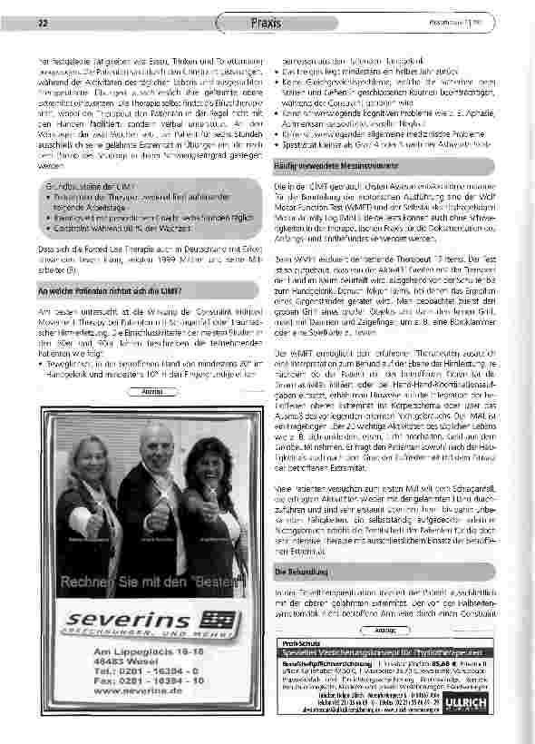 Vorschauseite 2: Forced Use Therapie in der ambulanten Physiotherapie