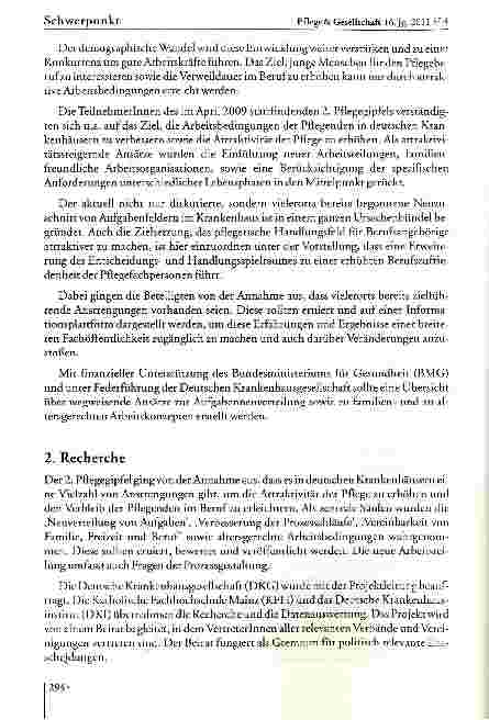 Vorschauseite 2: Zur Situation der Pflege im Krankenhaus