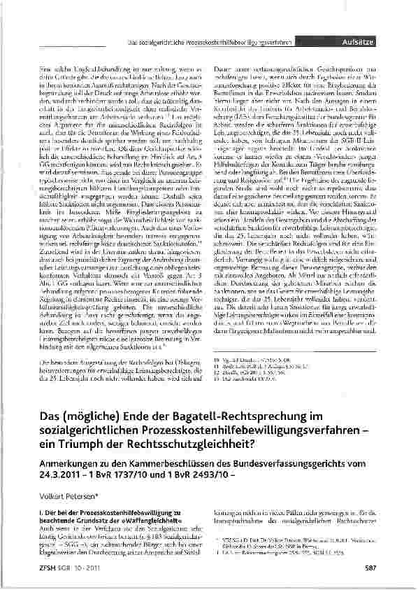 Vorschauseite 4: Verfassungsrechtliche Probleme der Sanktionen im Grundsicherungsrecht