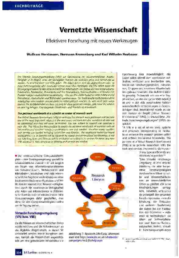 Vorschauseite 1: Vernetzte Wissenschaft
