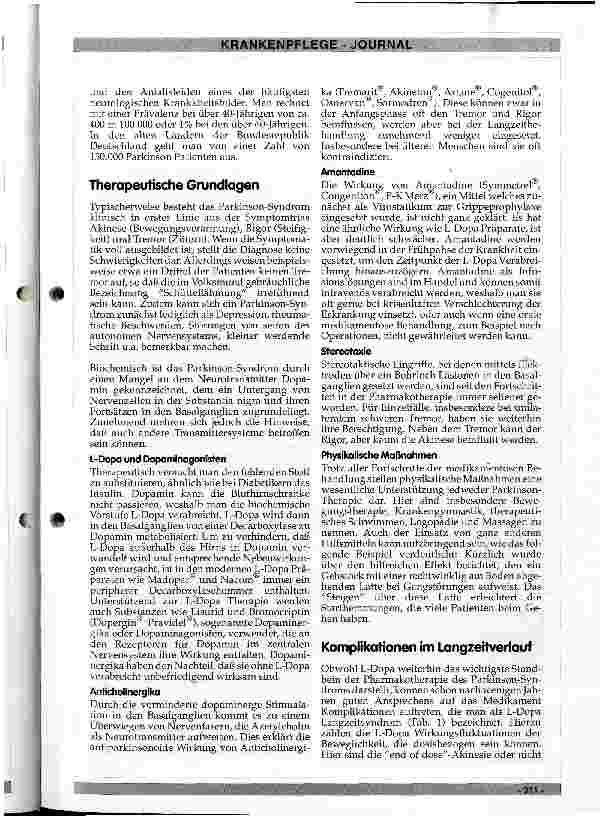 Vorschauseite 2: Aktuelle Aspekte in der Therapie des Parkinson Syndroms