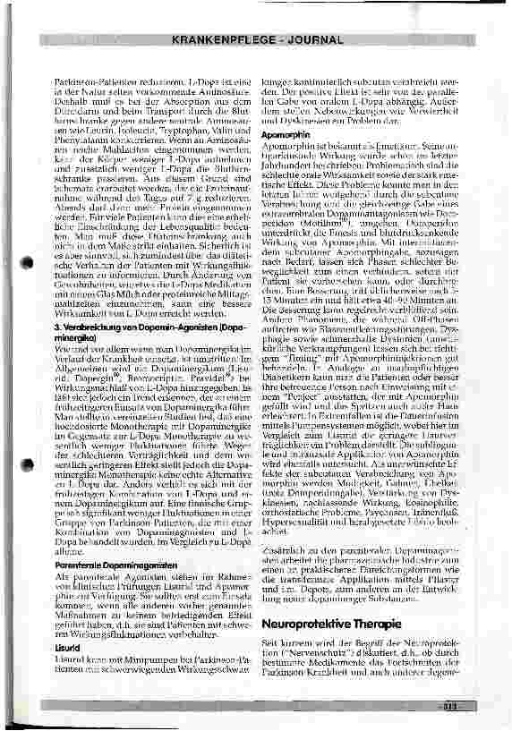 Vorschauseite 4: Aktuelle Aspekte in der Therapie des Parkinson Syndroms