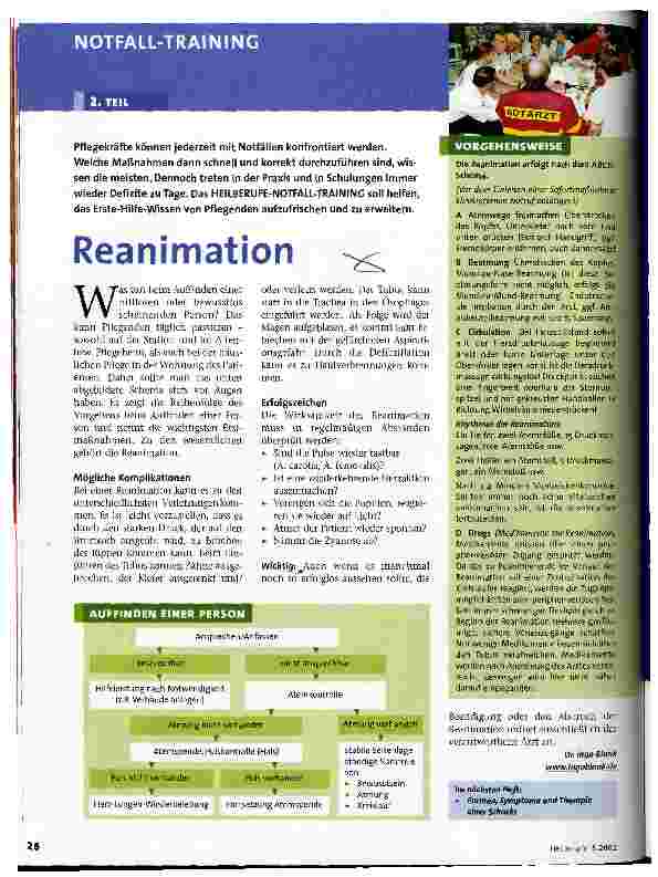 Vorschauseite 1: Notfall-Training: Reanimation 2. Teil
