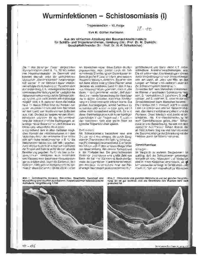 Vorschauseite 1: Wurminfektionen - Schistosomiasis