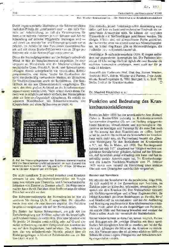 Vorschauseite 1: Die Funktion und Beratung des Krankenhaussozialdienstes