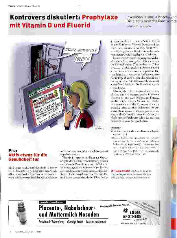 Vorschauseite 1: Kontrovers diskutiert: Prophylaxe mit Vitamin D und Fluorid