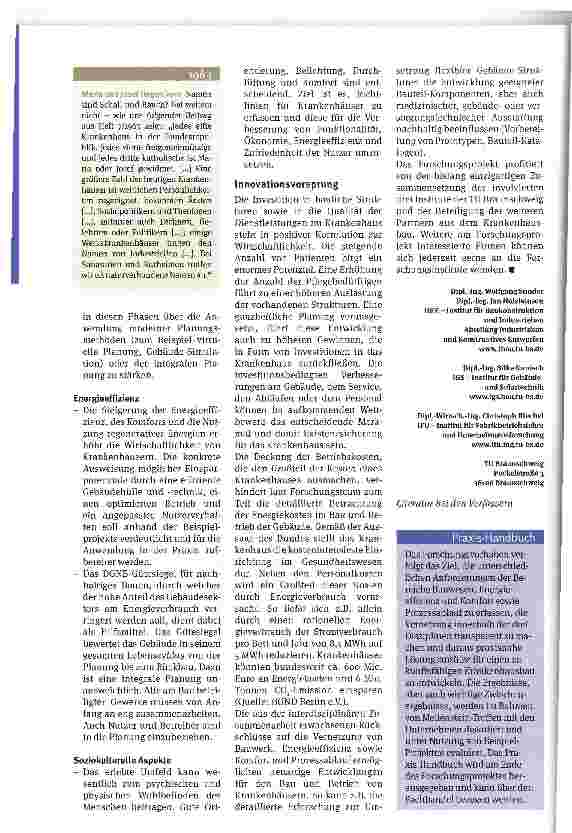 Vorschauseite 3: Die Zukunftsfähigkeit des Krankenhausbaus im Fokus