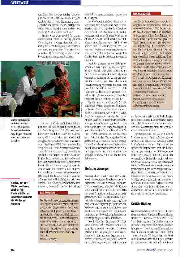 Vorschauseite 2: Gesundheitspolitik in Afrika: Erfolge und ernste Sorgen