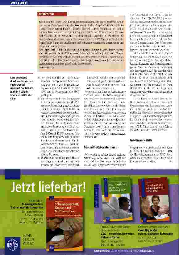 Vorschauseite 4: Gesundheitspolitik in Afrika: Erfolge und ernste Sorgen