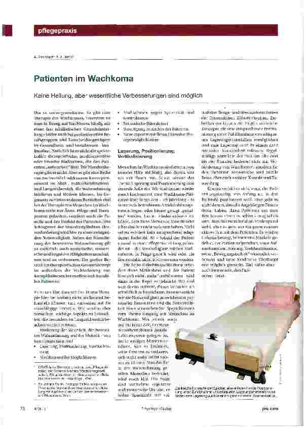 Vorschauseite 1: Patienten im Wachkoma
