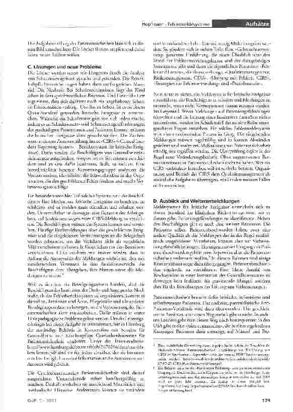 Vorschauseite 2: Vorbeugen und heilen - Fehlermeldesysteme im Gesundheitswesen