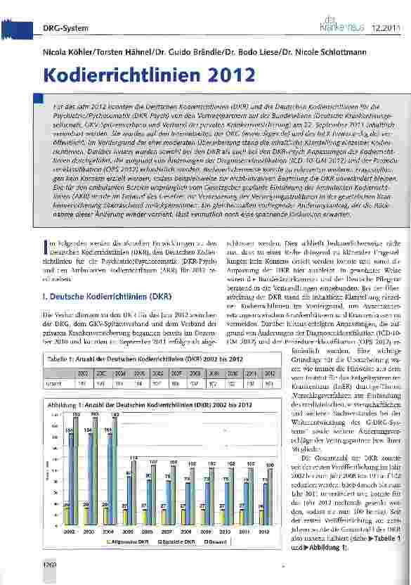 Vorschauseite 1: Kodierrichtlinine 2012