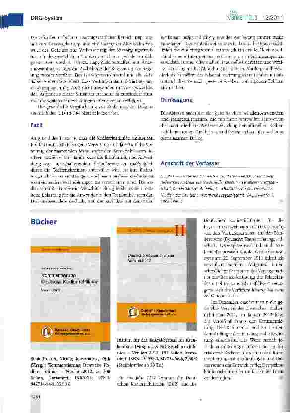 Vorschauseite 5: Kodierrichtlinine 2012