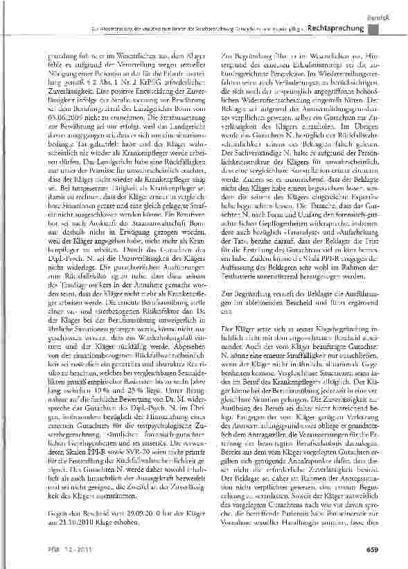 Vorschauseite 3: Zur WiedererteiLung der Erlaubnis zum Führen der Berufsbezeichnung Gesundheitsund Krankenpfleger KrPflG § 1 Abs. 1 Satz 1 Nr. 1, §2Abs. 1 Nr. 1 bis 4, §3 Abs. 1 Satz 2 und 3, § 3…