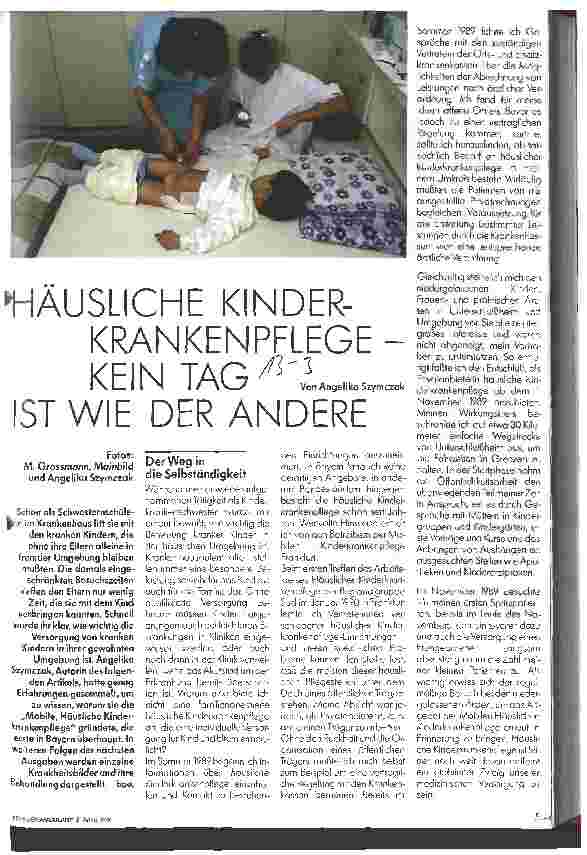 Vorschauseite 1: Häusliche Kinderkrankenpflege - Kein Tag ist wie der andere