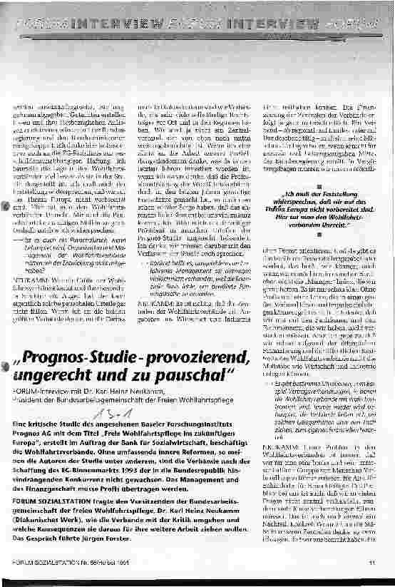 Vorschauseite 1: Prognose-Studie - provozierend ungerecht und zu pauschal