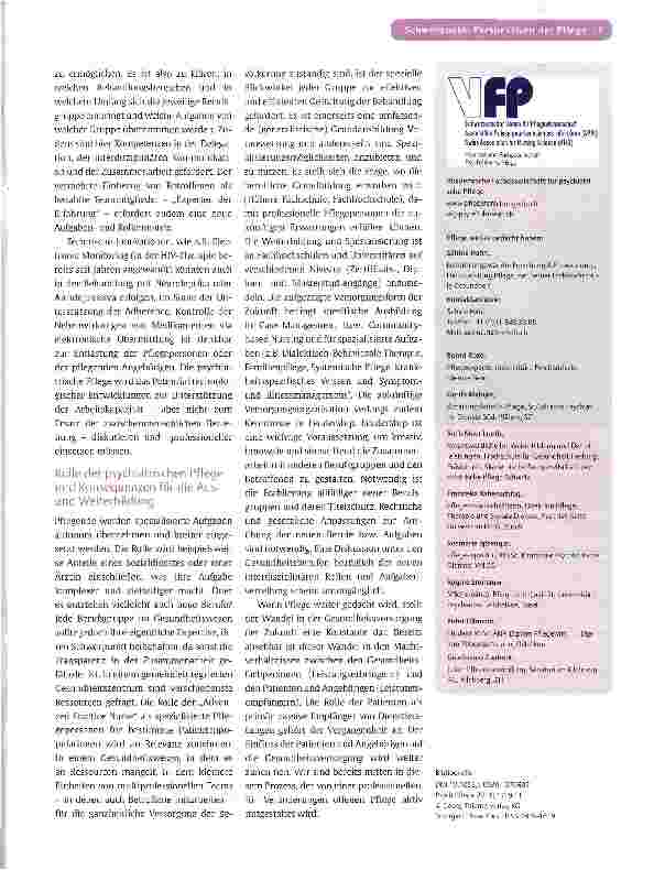 Vorschauseite 3: EIN AUSTAUSCH ÜBER DIE PFLEGE, IHRE ERWEITERTEN ROLLEN UND DIE PSYCHIATRISCHE GESUNDHEITSVERSORGUNG DER ZUKUNFTPflege weiter denken