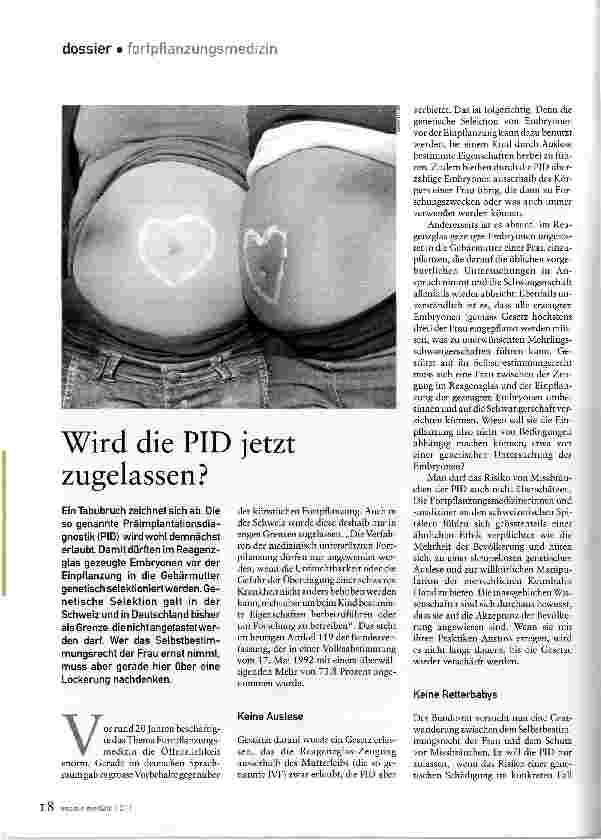 Vorschauseite 1: Wird die PID jetzt zugelassen?