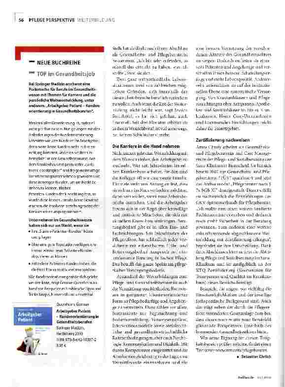 Vorschauseite 2: Hoher Bedarf an Pflegeberatung