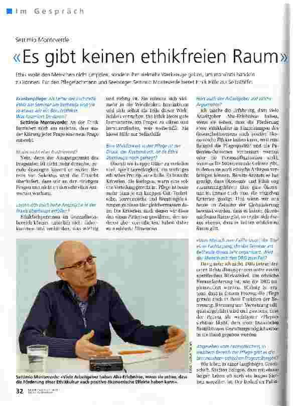 Vorschauseite 1: Es gibt keinen ethikfreien Raum