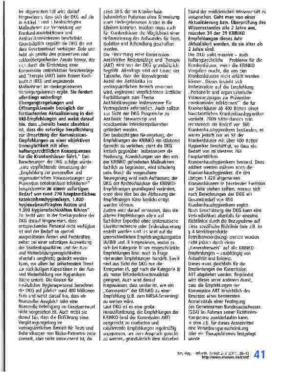 Vorschauseite 6: Gesetz zur Verbesserung der Krankenhaushygiene