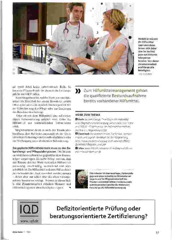 Vorschauseite 2: Falscher Hilfsmitteleinsatz verursacht Mehrarbeit