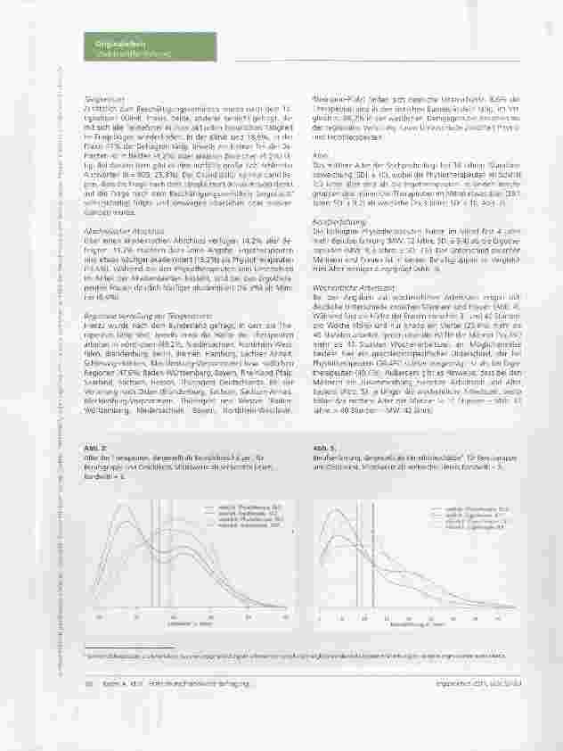 Vorschauseite 4: Erste deutschlandweite Befragung von Physiound Ergotherapeutenzur Berufssituation (Teil 1: Profil der Teilnehmer Basisdaten)