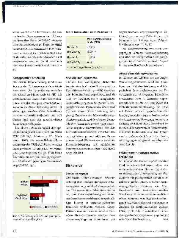 Vorschauseite 4: Schmerz-Katastrophisierung im Rahmen der Knieendoprothetik