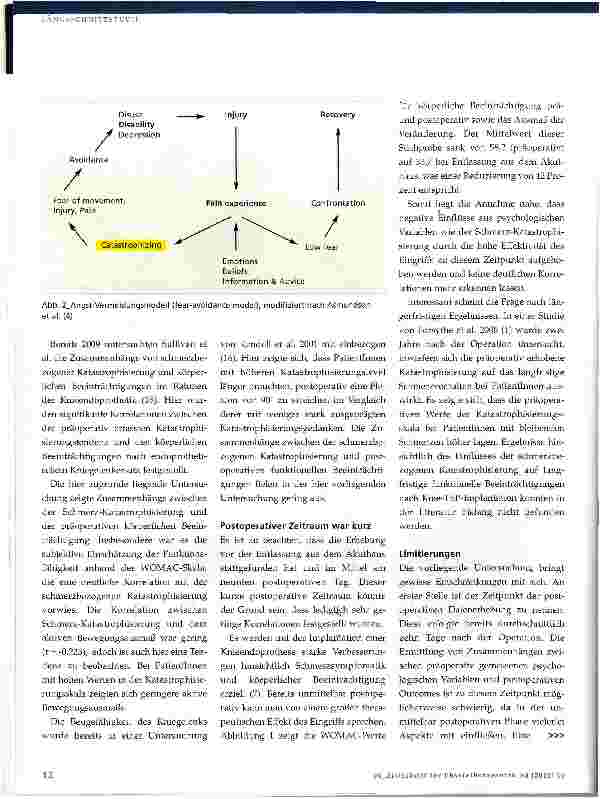 Vorschauseite 5: Schmerz-Katastrophisierung im Rahmen der Knieendoprothetik