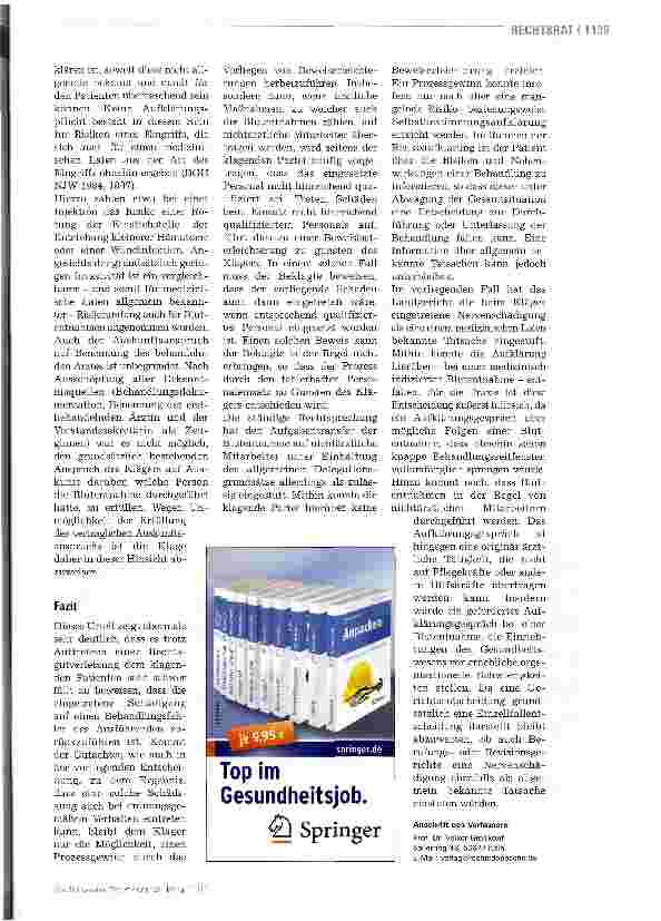 Vorschauseite 4: Haftung für eine Routinemaßnahme