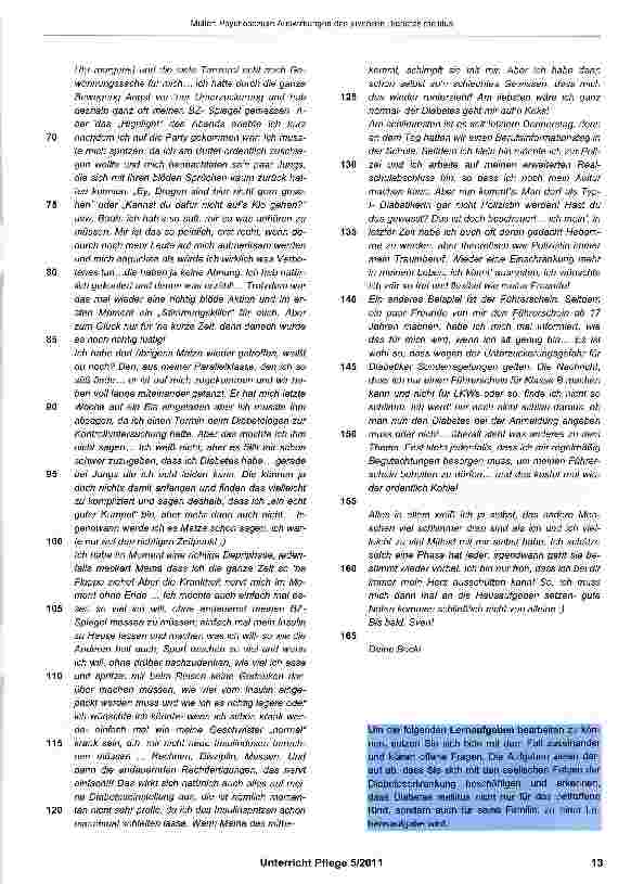 Vorschauseite 2: Psychosoziale Auswirkungen des juvenilen Diabetes mellitus als Fallgeschehen