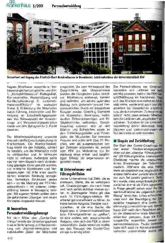 Vorschauseite 2: Combi-Coaching am Friedrich-Ebert-Krankenhaus (FEK) in Neumünster