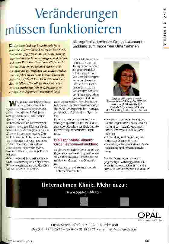 Vorschauseite 1: Veränderungen müssen funktionieren Mit ergebnisorientierter Organisationsentwicklung zum modernen Unternehmen