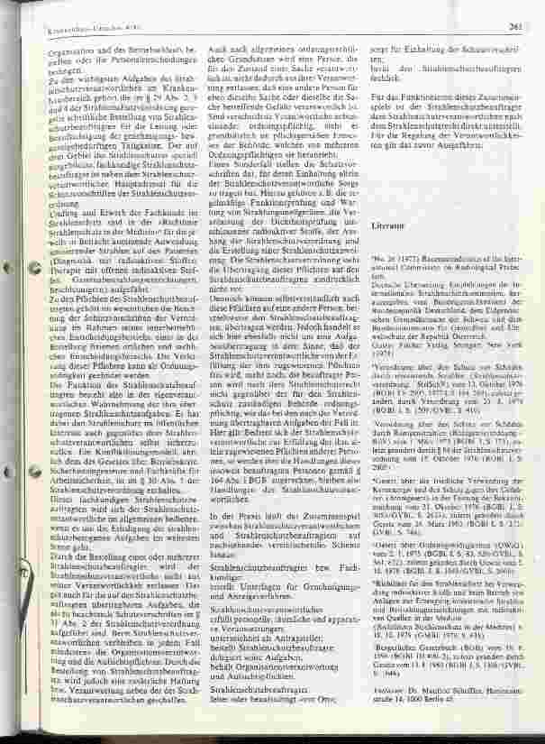 Vorschauseite 2: Strahlenschut im Krankenhaus - Rechtliche Regelung der Verantwortlichkeiten nach der Strahlenschutzverordnung