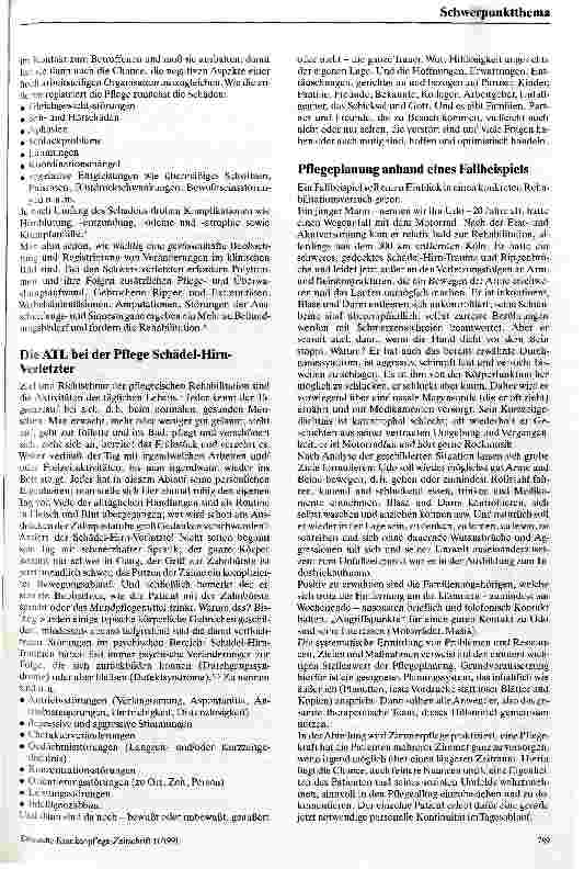 Vorschauseite 2: Die Rehabilitation Schädel-Hirn-Verletzter