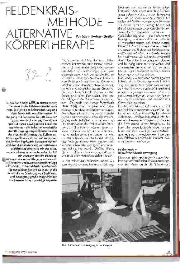 Vorschauseite 1: Feldenkraismethode - Alternative Körpertherapie