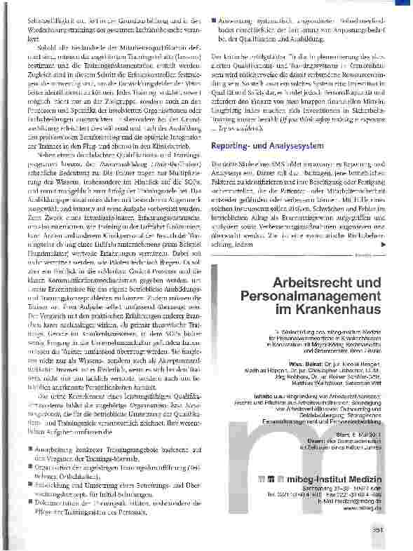 Vorschauseite 5: Luftfahrtbetriebliche Safety-Manage ment-Systeme als Modell für die medizinische Qualitätsverbesserung