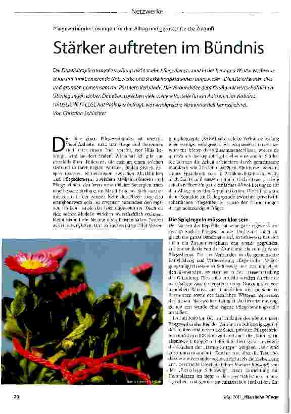 Vorschauseite 1: Stärker auftreten im Bündnis