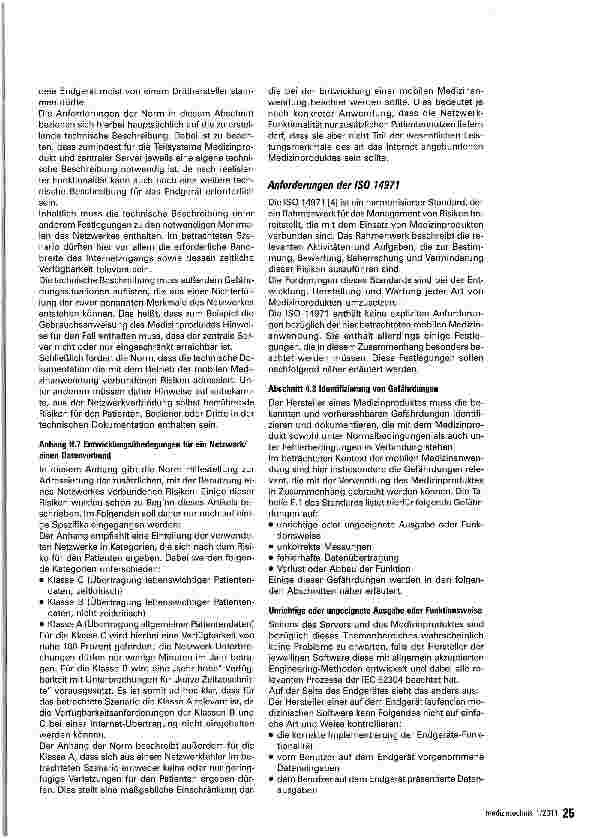 Vorschauseite 5: Regularien für mobile MedizinprodukteWelche Anforderungen gelten für die Kommunikation via Internet?